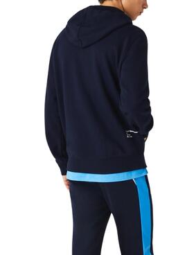 Sudadera Lacoste Cremallera Marino Para Hombre