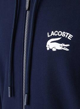Sudadera Lacoste Cremallera Marino Para Hombre