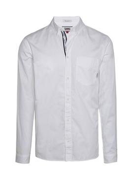 Camisa Tommy Jeans Clasica Blanca Hombre
