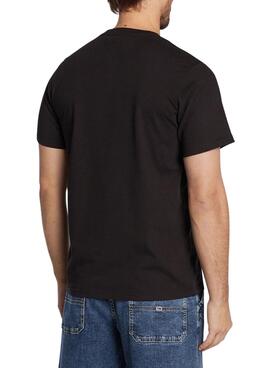 Camiseta Tommy Jeans Logo Negro Para Hombre