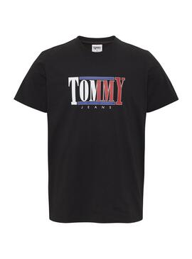 Camiseta Tommy Jeans Logo Negro Para Hombre