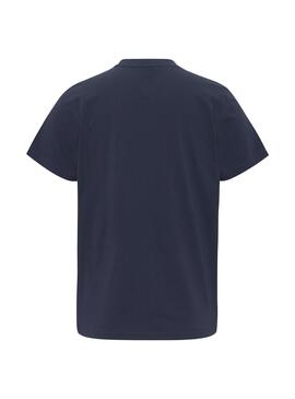 Camiseta Tommy Jeans Logo Marina Para Hombre