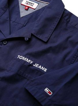 Camisa Tommy Jeans Camp Marino Hombre