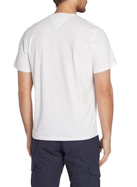 Camiseta Tommy Jeans Logo Blanca Para Hombre