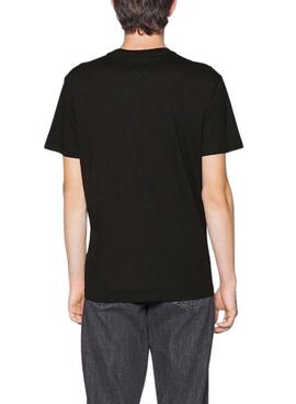 Camiseta Tommy Jeans Essential Serif Hombre Negra