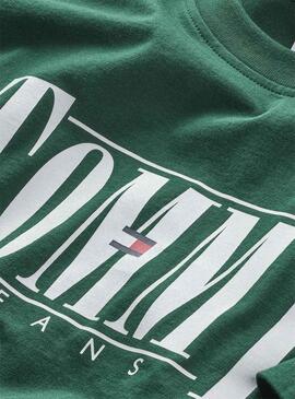 Camiseta Tommy Jeans Essential Serif Verde Hombre