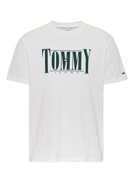 Camiseta Tommy Jeans Essential Serif Hombre Blanca