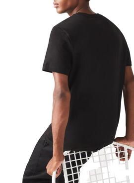 Camiseta Lacoste Regular Fit Negro para Hombre