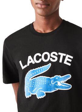 Camiseta Lacoste Regular Fit Negro para Hombre