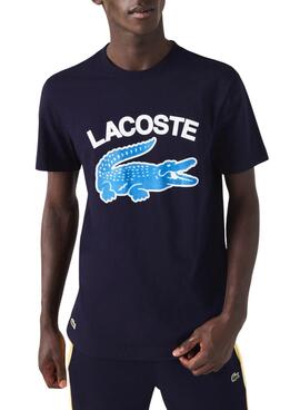 Camiseta Lacoste Regular Fit Marino Para Hombre