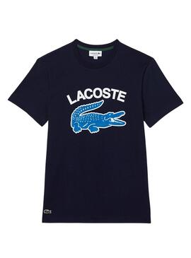 Camiseta Lacoste Regular Fit Marino Para Hombre