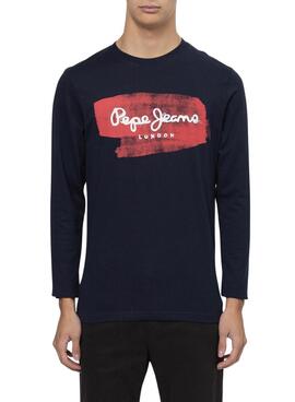 Camiseta Pepe Jeans Seth Logo para Hombre Negra