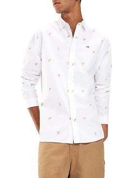 Camisa Tommy Jeans Banana Blanco Hombre