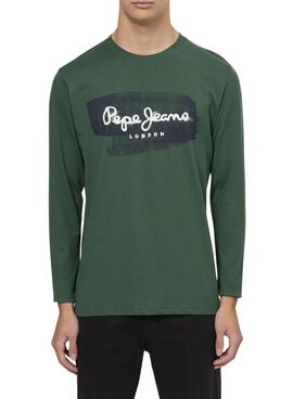 Camiseta Pepe Jeans Seth Logo para Hombre Verde