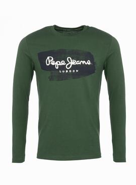 Camiseta Pepe Jeans Seth Logo para Hombre Verde