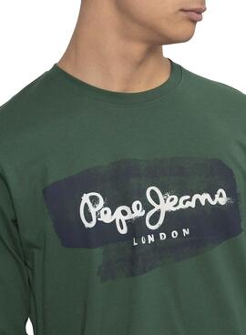 Camiseta Pepe Jeans Seth Logo para Hombre Verde