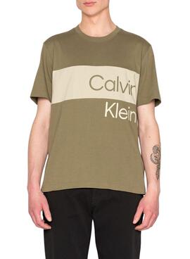 Camiseta Calvin Klein Institutional Verde Hombre