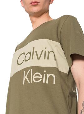Camiseta Calvin Klein Institutional Verde Hombre