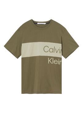 Camiseta Calvin Klein Institutional Verde Hombre