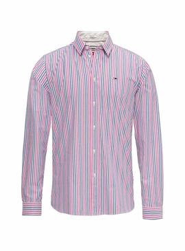 Camisa Tommy Jeans Rayas Multicolor Hombre