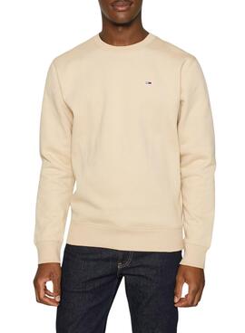 Sudadera Tommy Jeans Regular Fleece Camel Hombre