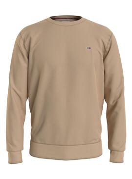 Sudadera Tommy Jeans Regular Fleece Camel Hombre