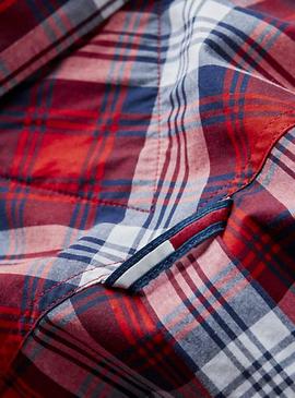 Camisa Tommy Jeans Multi Check Rojo Hombre