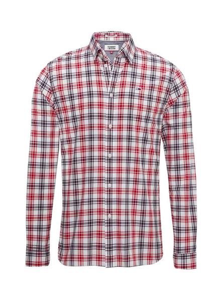 Dar permiso estaño pala Camisa Tommy Jeans Cuadros Rojo Hombre