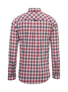Camisa Tommy Jeans Cuadros Rojo Hombre