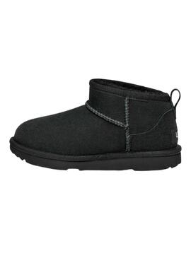 Botas Ugg Classic Ultra Mini Para Niña Negras