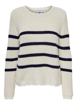 Jersey Only Bella Life Rayas para Mujer Beige