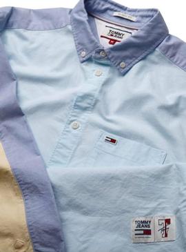 Camisa Tommy Jeans Oxford Multicolor Hombre