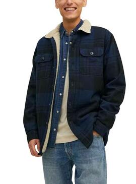 Chaqueta Jack And Jones Cuadros para Hombre Marina