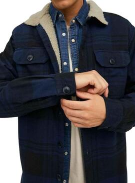 Chaqueta Jack And Jones Cuadros para Hombre Marina