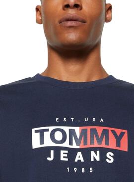 Sudadera Tommy Jeans Entry Flag Marino Hombre