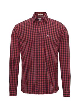 Camisa Tommy Jeans Cuadros Rojo Hombre