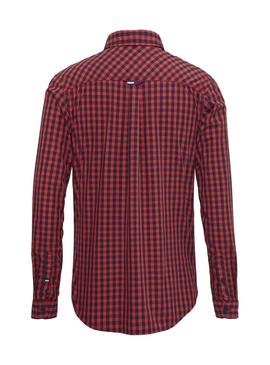 Camisa Tommy Jeans Cuadros Rojo Hombre