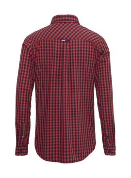 Camisa Tommy Jeans Cuadros Rojo Hombre