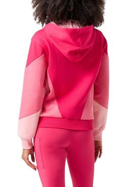 Sudadera Naf Naf Colorblock para Mujer Fucsia