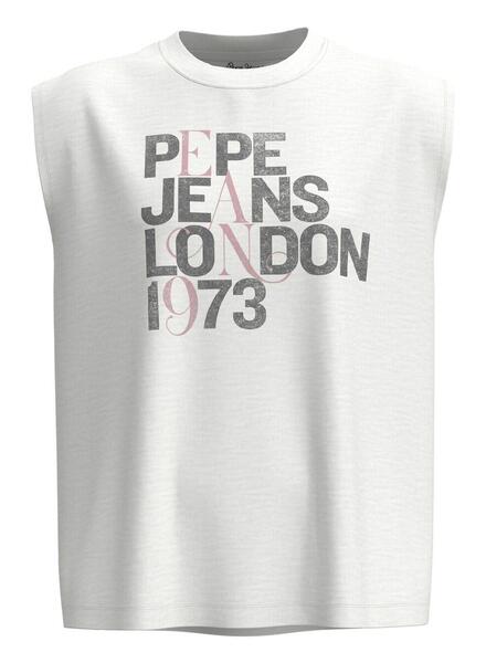 Camiseta Pepe Jeans Blanca Mujer