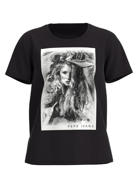 Camiseta Pepe Jeans Liana Negra para Mujer