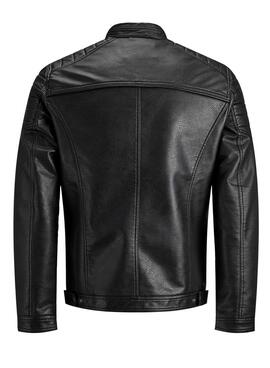 Chaqueta Jack And Jones Polipiel Negra para Hombre