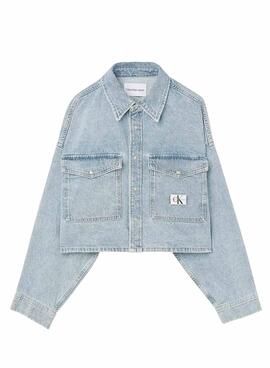 Chaqueta Calvin Klein Oversize Denim Azul Mujer