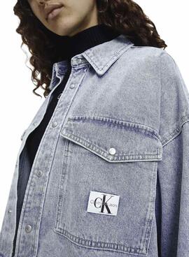 Chaqueta Calvin Klein Oversize Denim Azul Mujer