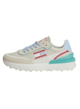 Zapatillas Tommy Jeans Tech Runer Beige Mujer