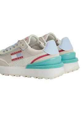 Zapatillas Tommy Jeans Tech Runer Beige Mujer