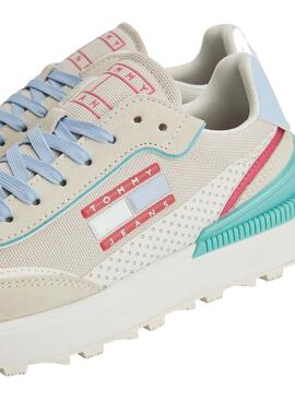 Zapatillas Tommy Jeans Tech Runer Beige Mujer