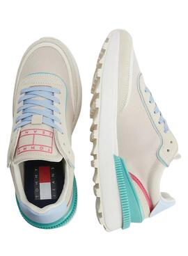 Zapatillas Tommy Jeans Tech Runer Beige Mujer