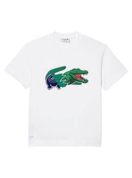 Camiseta Lacoste Cocodrile Party Blanco para Hombr