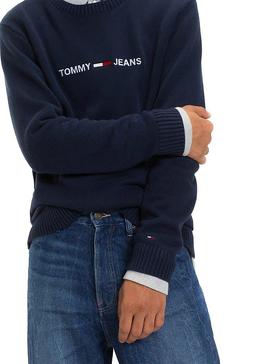 Jersey Tommy Jeans Marino para Hombre